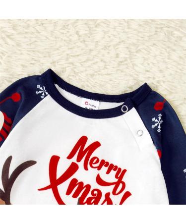 PatPat Family Matching Christmas Pajamas Set - Tree Snowflake & Letters Print, Long-sleeve Sleepwear, Baby 3-6 Months - Dark Blue - Buy Online on GoSupps.com