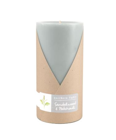Northern Lights Candles Fragrance Palette Pillar 3x6 S andalwood and Patchouli