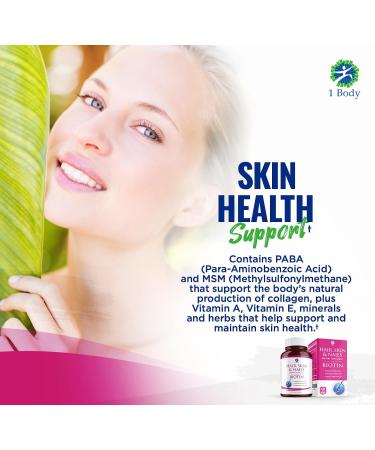 Hair Skin and Nails Vitamins with Biotin - Nail Growth and Skin Care Supplement for Men and Women - Buy Online on GoSupps.com