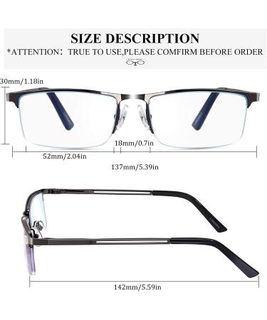 Men's Blue Light Blocking Metal Readers 3 Pack 2.0x - Gun/Black/Brown - Buy Online on GoSupps.com