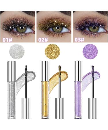 Glitter Party Mascara Long Lasting Waterproof Thickening Makeup Show Your Beauty and Charm for Women Mascara for Women - Buy Online on GoSupps.com