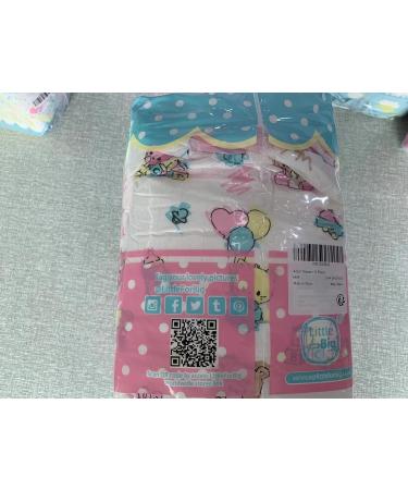 LittleForBig Adult Brief Diapers - 10 Pack ABDL Printed Baby Cuties in Pink | International Shipping Available - Buy Online on GoSupps.com