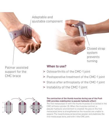 Push Ortho Thumb Orthesis CMC 2 Left - Premium Support for Joint Pain Relief | International Shipping Available - Buy Online on GoSupps.com