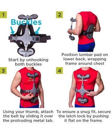 Thoracic Extension Spine Brace - Hyperextension Support for Osteoporosis Kyphosis & Compression Fractures - One Size Fits All - Buy Online on GoSupps.com