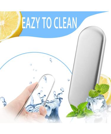 Stainless Steel Tongue Scraper (2 Pack) | Oral Care for Adults & Kids | Bad Breath Treatment & Oral Hygiene - Buy Online on GoSupps.com