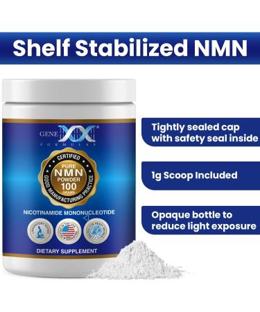 GENEX NMN Precursor Supplement (100g Bulk Powder) - Stabilized Form 99% Pure Powder for Increased NAD+ Levels DNA Repair & Healthy Aging - Non-GMO GMP-Certified (100 Scoops) 1 Pack 100 g - Buy Online on GoSupps.com