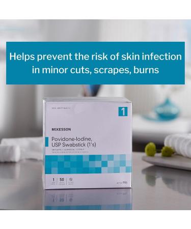 McKesson Povidone-Iodine Swab Stick 4 Sterile - 50 Sticks/pack - Buy Online on GoSupps.com