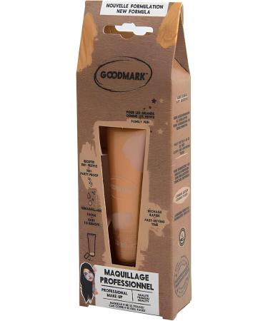 Goodmark 02080478 - Professional Aqua Make Up Cream Gold 1 Piece 28 ml in a Tube Cream on Blister Card Make-Up Make-Up Carnival Costume Stage Theatre Halloween - Buy Online on GoSupps.com