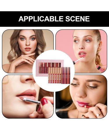  CGACCSD Lipstick and Pencil Kit | 6 Shades of Lipstick with 6 Pencils | Glossy Matte Anti-Fling | for Girls Summer Makeup Beauty Date Travel Event - Buy Online on GoSupps.com