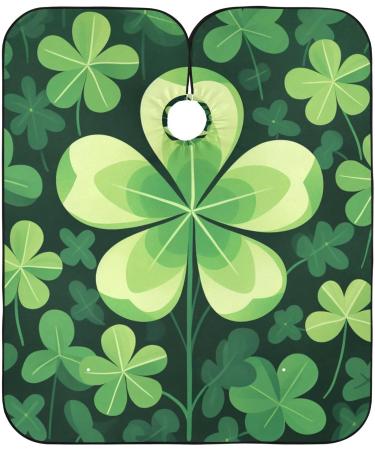 Waterproof Barber Cape - Clover Green & Cheetah Haircut Bib for Men & Women | Stylish Hair Cutting Cape - Buy Online on GoSupps.com