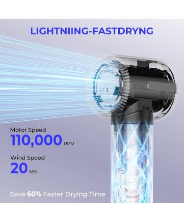 Buy 7-in-1 Hair Dryer Brush & Auto Air Curler | 110 000 RPM Ionic Styler - Professional Blue Hot Brush for Effortless Curls - Buy Online on GoSupps.com