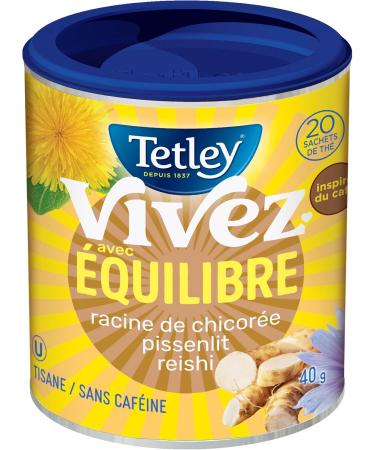 Tetley Live Balanced Herbal Tea - 20 Tea Bags 40 Grams Naturally Caffeine Free - Buy Online on GoSupps.com