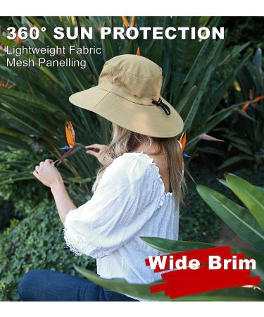 Solaris Wide Brim Sun Hat UPF 50+ for Women and Men - Tan | Outdoor Sun Protection Hat for Hiking and Gardening - Buy Online on GoSupps.com