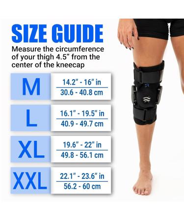 KneeSled BioBrace Hinged Knee Brace - Medium with Bio-Ceramic Technology for Optimal Support & Comfort - Buy Online on GoSupps.com