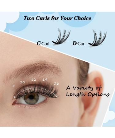 300 Pcs 40D C-Mix Individual Cluster Lashes 9-16mm DIY Lash Extensions for Dramatic Volume - Self Application at Home - Buy Online on GoSupps.com