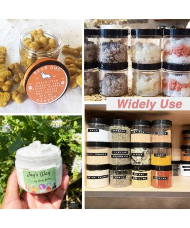 24 Pack 6oz Small Plastic Containers with Lids + 20g Cosmetic Sample Jars - Ideal for Lip Scrub, Body Butters, Slime - Craft Storage with Black Lids - Buy Online on GoSupps.com