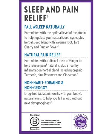 New Chapter Restful Sleep & Pain Relief - Melatonin & Ginger 30 Veg Capsules - Buy Online on GoSupps.com