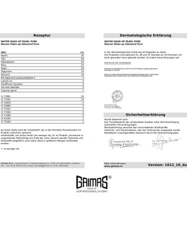 GRIMAS Face Paint - Nacre - White - Aqua - 704 - 15ml - Buy Online on GoSupps.com