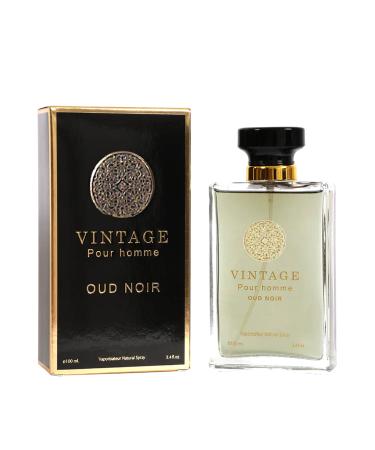 Vintage Oud Men's Cologne Timeless Scent with a Modern Twist Perfume for Men Eau de Toilette 100ML for All Skin Vintage Oud 3.4 Fl Oz (Pack of 2)