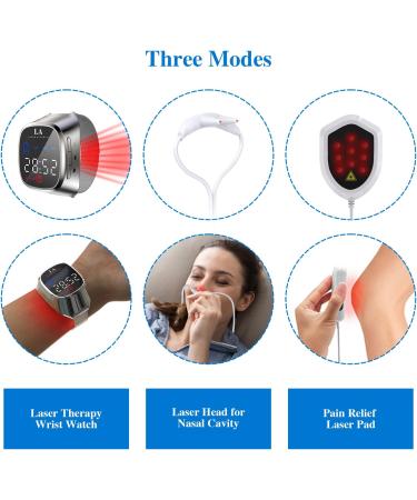 iKeener Wrist Watch For Hypertension Hyperlipidemia Hyperglycemia With Heart Rate Monitor Low-Level -Laser Therapy Promote Blood Circulation&Reduces Blood Viscosity For People With 3 Highs & Rhinitis - Buy Online on GoSupps.com