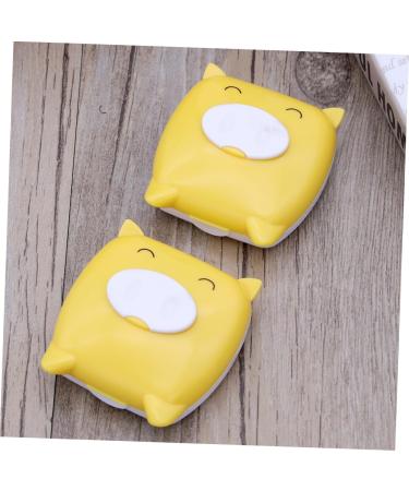 Buy Solustre 2-Pack Eye Contact Case & Travel Container for Colored Contact Lenses - Yellow - Ideal Lens Storage & Tweezers - Buy Online on GoSupps.com