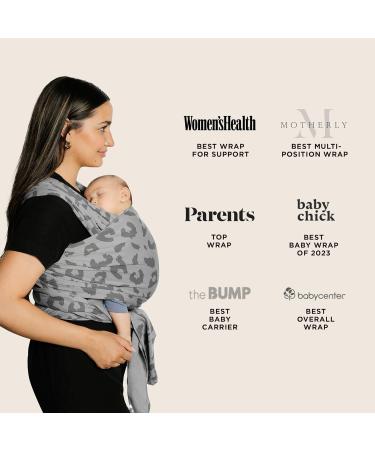 MOBY Night Leopard Baby Wrap Carrier | 100% Cotton | For Newborn to Toddler | Up to 33lbs | Breathable & Stretchy | Unisex - Buy Online on GoSupps.com