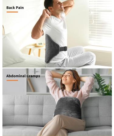 Latumab Large Electric Heating Pad for Back Pain Relief - Menstrual Heating Pad for Cramps - 8 Heat Settings, 5 Timers - Waist, Lumbar, Abdomen - 15x24 - Washable - Buy Online on GoSupps.com