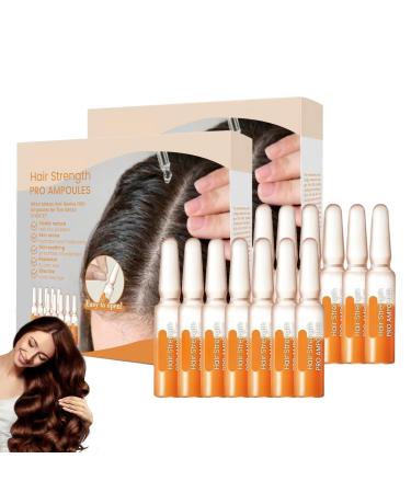 Lot de 14 ampoules de s rum capillaire pour la croissance et la r g n ration des cheveux - Huile hydratante pour cheveux fins ab m s secs mats et cassants