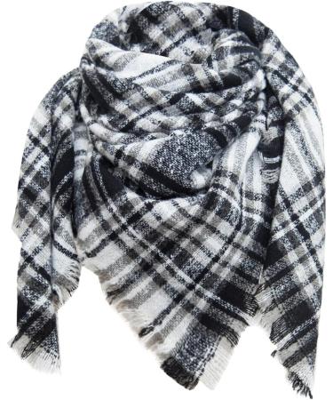 Women's Triangular Scarf - Warm Floral Print Neck Scarf for All Seasons - Dark Gray - Buy Online on GoSupps.com