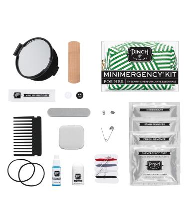 Pinch Provisions Criss Cross Green Minimergency Kit | 17 Travel-Sized Beauty Essentials for Purses | Perfect Gift for Holidays & Birthdays - Buy Online on GoSupps.com