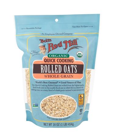 Bob's Red Mill Organic Quick Cooking Rolled Oats  16-ounce (Pack of 4) - Buy Online on GoSupps.com