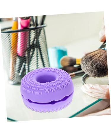 DRESSOOS Cleanser Brush Silica Gel Heating Cleaner Purple Makeup Brush Cleaner 8.3x8.3cm Purple - Buy Online on GoSupps.com