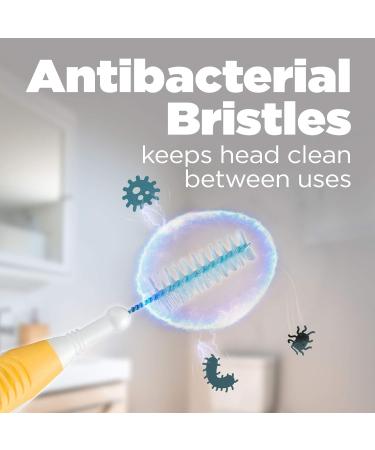 GUM Proxabrush Go-Betweens Reusable Interdental Cleaners Antibacterial Bristles Protective Travel Cap 1514D Yellow Size 4 Moderate 8 Count Moderate 1 count (Pack of 8) Yellow - Buy Online on GoSupps.com