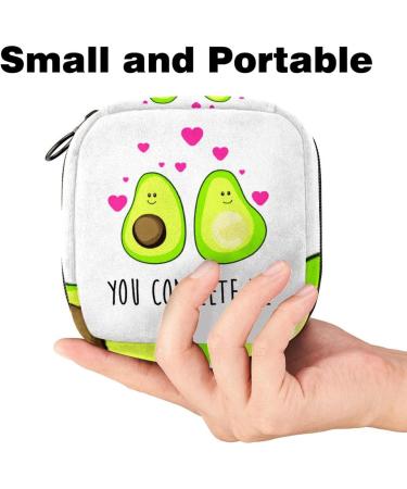 Women's Cute Fruits Red Heart Binding-Up Bag | Stylish Tampon Storage with Zip Pockets | Multi-Functional Menstrual Bag - Buy Online on GoSupps.com