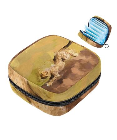 Wild animals PARD Oilgeme Sanitary napkins Storable Pasher Portable Perioda Pasch for Women Teenage Girls Menstrual Cup Bag