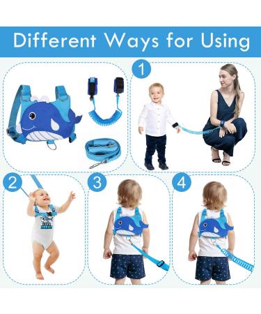 Lehoo Castle Kids Safety Leash - 4-in-1 Anti-Lost Wrist Link for Children (Whales) - Best International Shipping - Buy Online on GoSupps.com