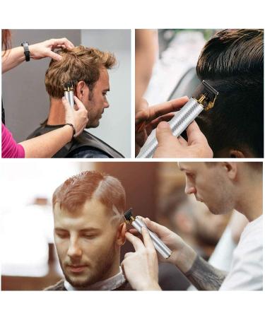 Zero Gapped T-Blade Hair Trimmer Clipper for Men - Cordless Close Cutting Clippers for Haircut & Beard - Rechargeable Barbershop Shaver (Black/Silver) - Buy Online on GoSupps.com