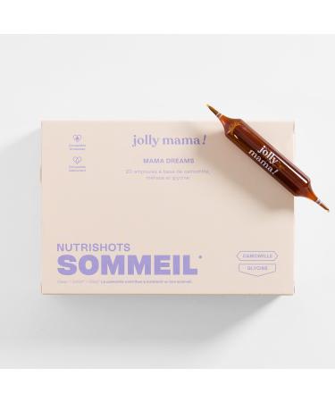 Jolly Mama - MAMA DREAMS Sleep Supplement - Pregnancy and Breastfeeding Compatible - Soothed and Repairing Adult Sleep - Melatonin Free - 20 ampoules