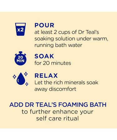 Dr Teal's Solution de trempage au sel d'Epsom pur - M lisse pr biotique aux huiles essentielles - 1 36 kg M lisse aux huiles essentielles - Buy Online on GoSupps.com