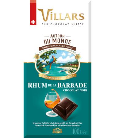 Villars Villars Noir Chocolate Plate 100g (Black Barbados Cold)