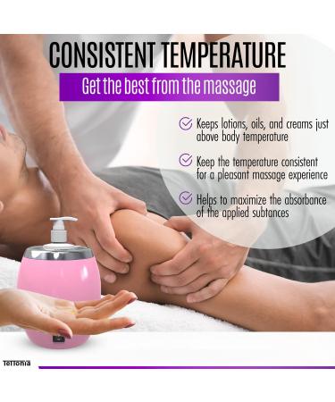 Massage Oil Lotion Bottle Warmer - Auto-Temperature Pink Rose | International Shipping - Buy Online on GoSupps.com