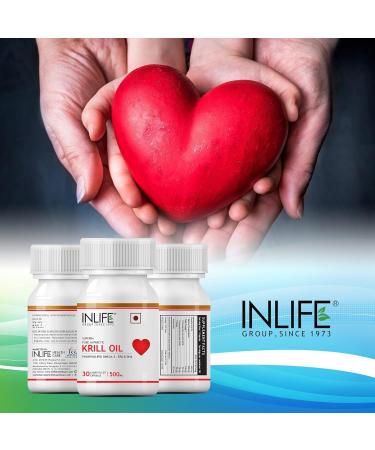 IN.LIFE Krill Oil (Superba Phospholipid Omega 3 with Astaxanthin 500 mg - 30 Capsules (Pack of 1) - Buy Online on GoSupps.com