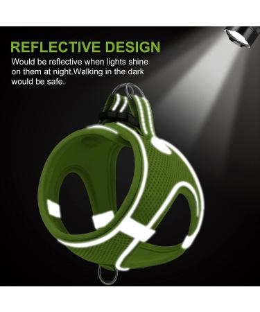 Joyal Dog Harness - Reflective Soft Padded & Air-Mesh for Small & Medium Dogs | Green M (42-47cm) - Buy Online on GoSupps.com