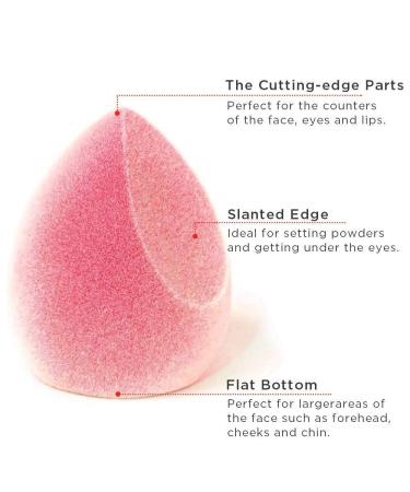 Microfiber Velvet Rose Makeup Sponge - Latex-Free Dual Layer Blender for Flawless Foundation Powder & Cream Makeup (Pink - Buy Online on GoSupps.com