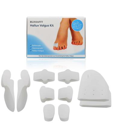 10-set toe spreader against Hallux Valgus for every situation made of silicone for prevention therapy bunion crooked stand of the big toe hammer toe by blissany