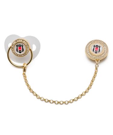G k-T rk pacifier chain + pacifier Besiktas logo Fenerbahce Allah symbol Nazar (Besiktas)