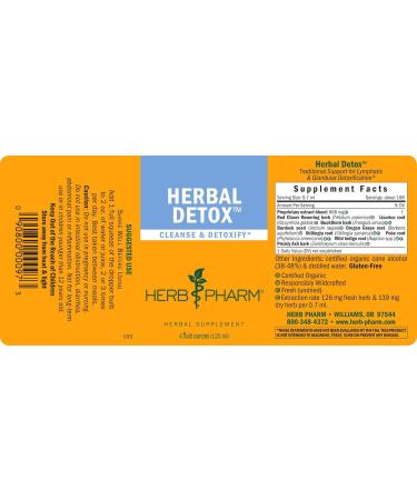Herb Pharm Liquid Herbal Detox Formula for Cleansing and Detoxification - 4 Ounce 4 Fl Oz (Pack of 1) - Buy Online on GoSupps.com