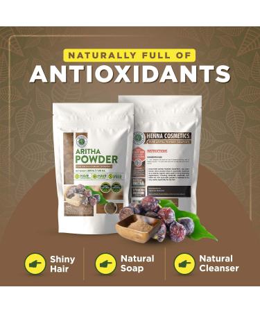 Buy Organic Soapnut Powder (Aritha) 200g - 100% Natural Non-GMO Hair & Skin Conditioner - Buy Online on GoSupps.com