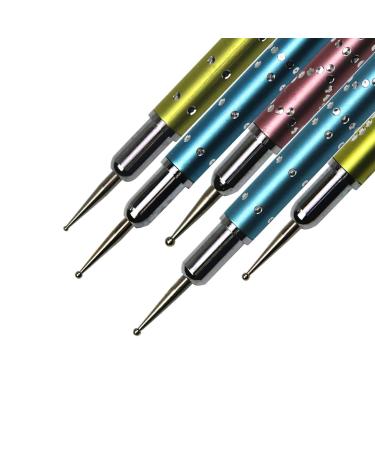 5 Pcs Nail Art Tools - Point Drill & Embossing Pens for DIY Manicure | International Shipping Available - Buy Online on GoSupps.com