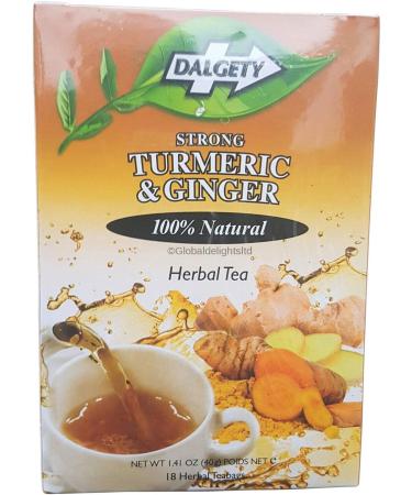 Dalgety Teas 2 x Dalgety Strong Turmeric & Ginger Herbal Tea - Buy Online on GoSupps.com